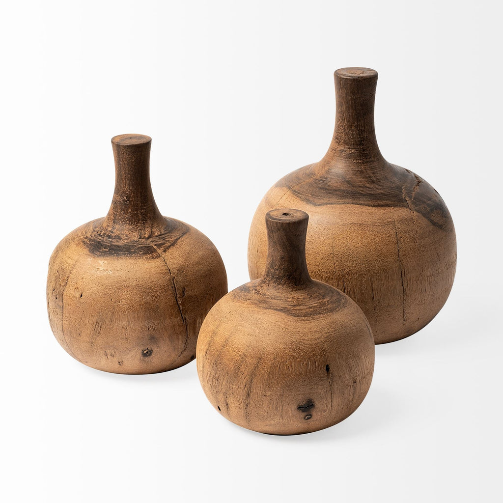Mercana Afra 7.5" x 7.5" x 10.5" Solid Wood Decorative Object