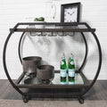 Mercana Chriselle 38" x 18.5" x 32.5" Bar Cart