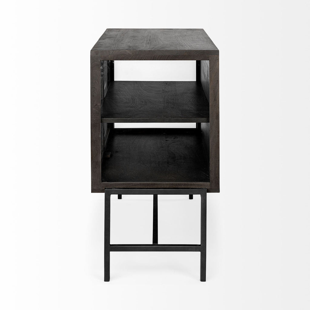 Mercana Arelius 36" x 18" x 32" Solid Wood Accent Cabinet