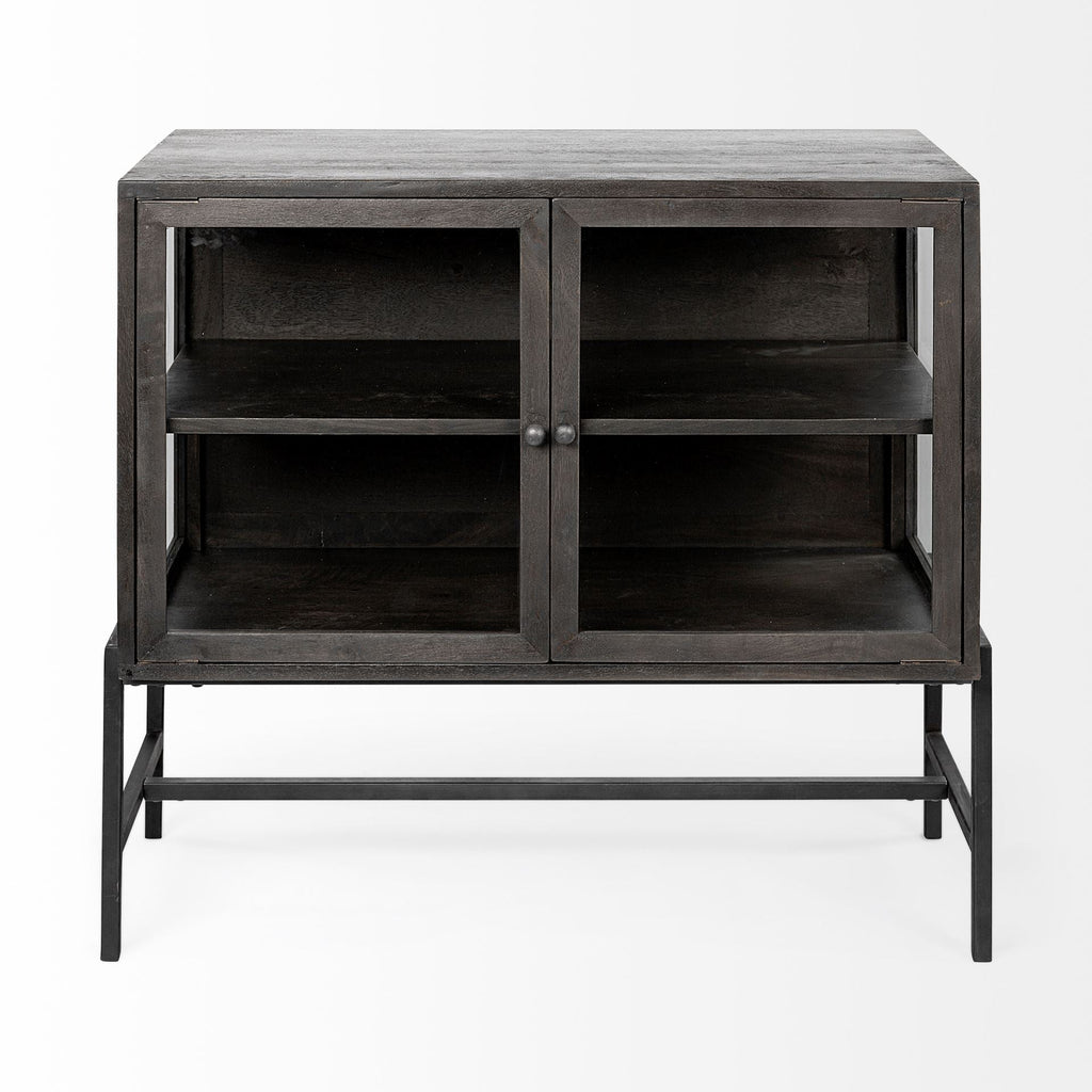 Mercana Arelius 36" x 18" x 32" Solid Wood Accent Cabinet