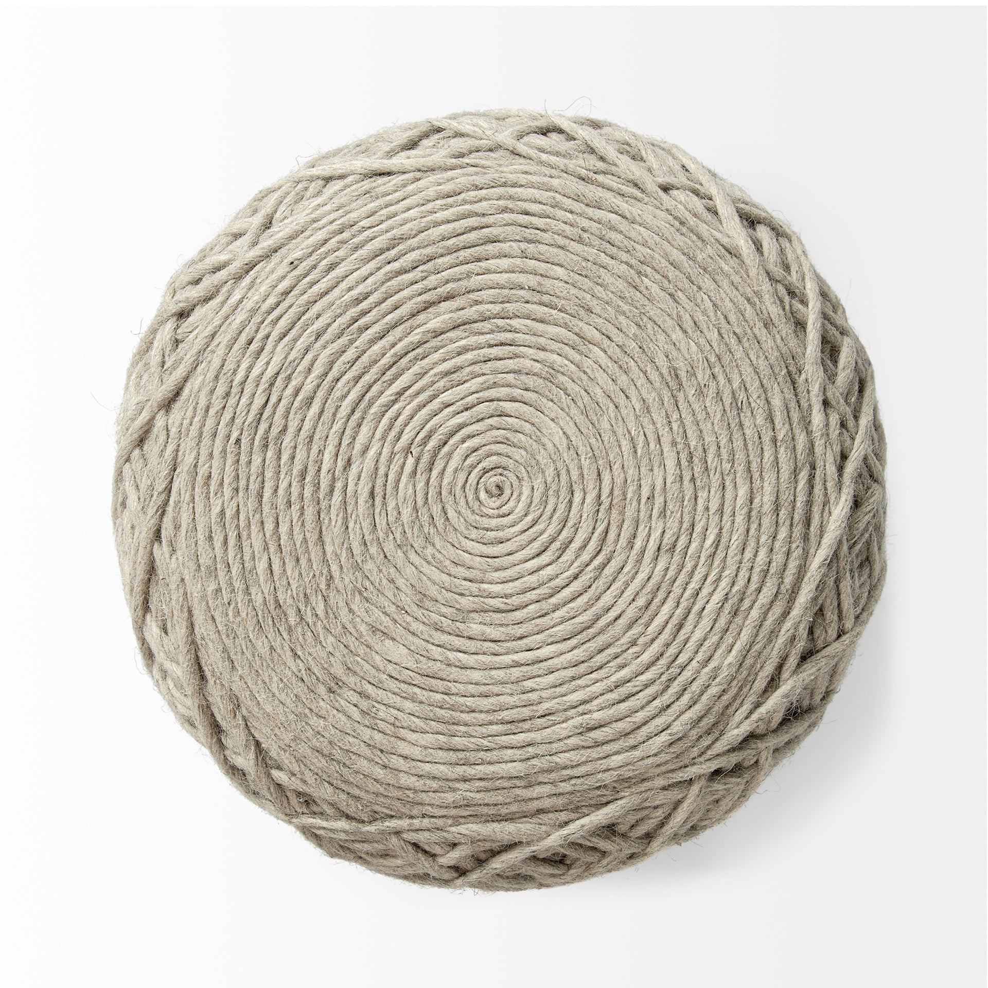 Mercana Allium 15.8" x 15.8" x 17.8" Wool Pouf