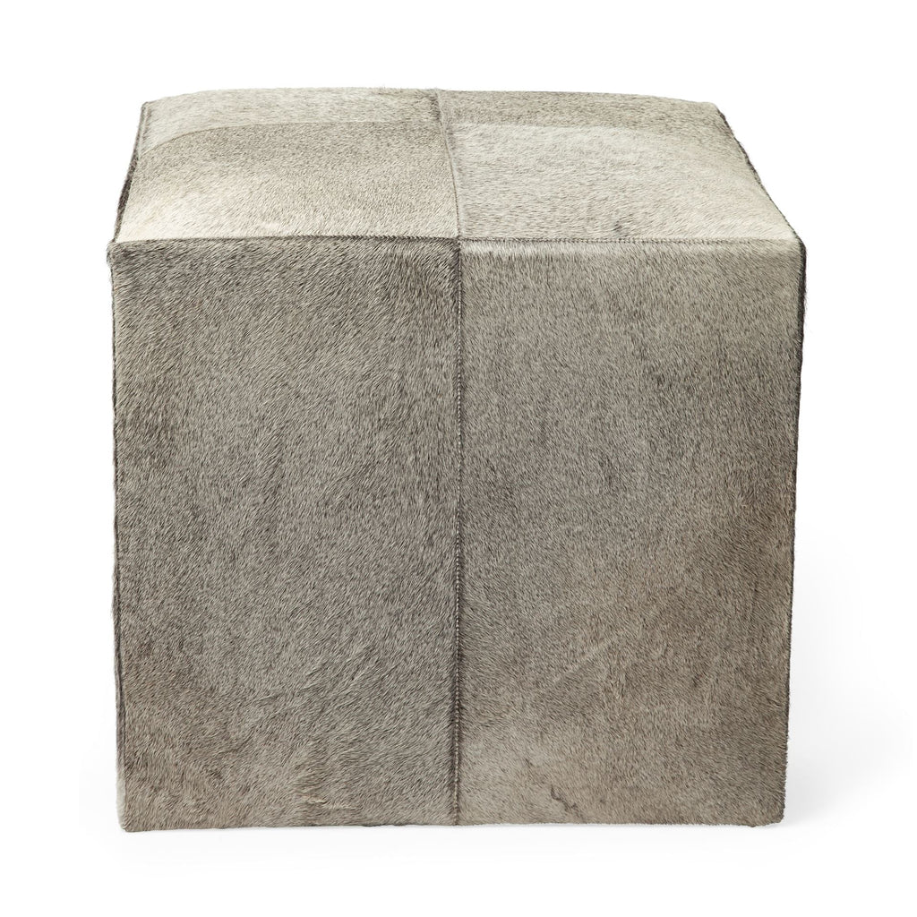 Mercana Zahavi 20" x 20" x 20" Leather Ottoman