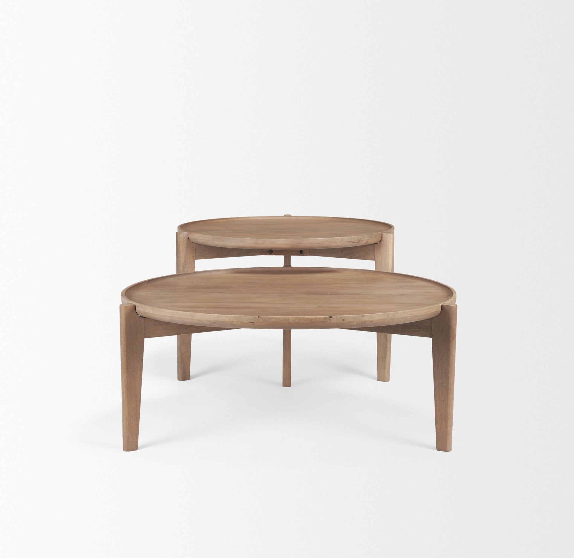 Mercana Cleaver 39.5" x 39.5" x 16" Solid Wood Coffee Table