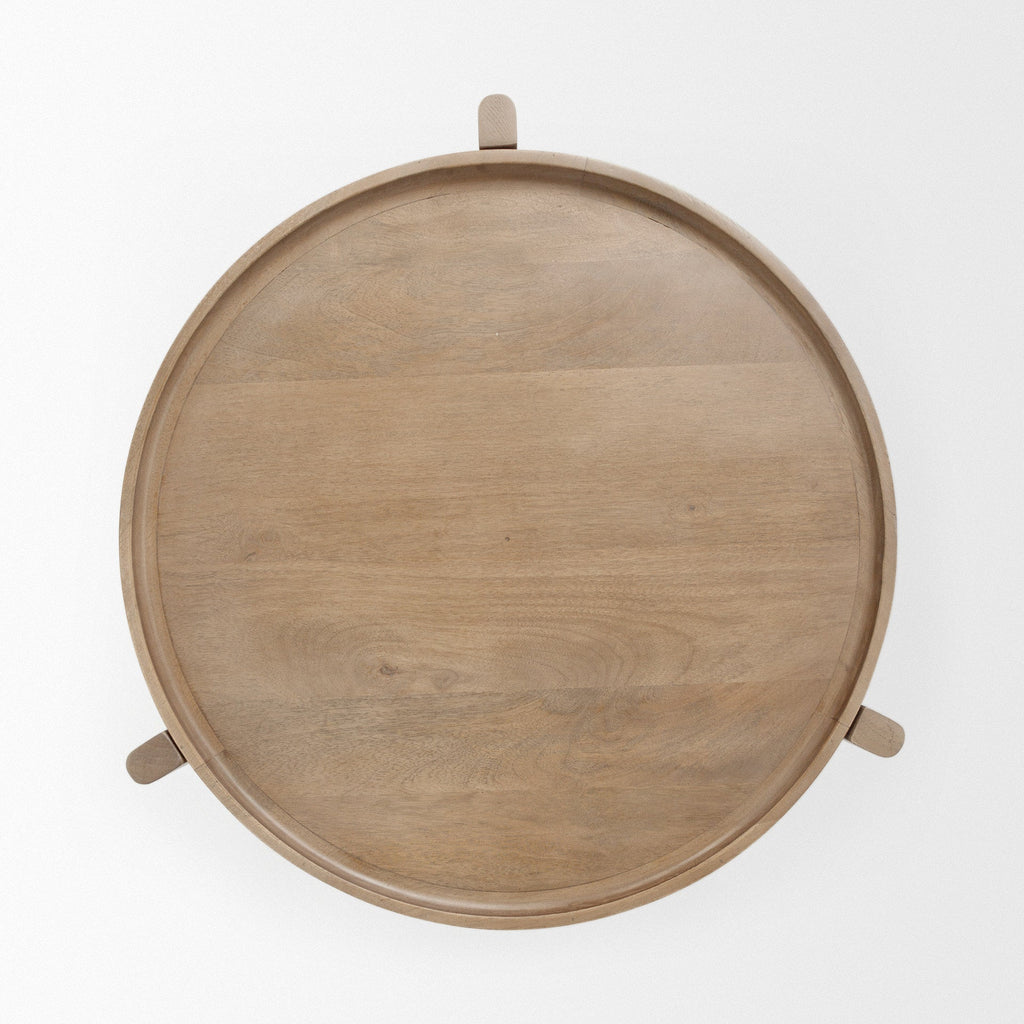 Mercana Cleaver 23.5" x 23.5" x 24" Solid Wood Side Table