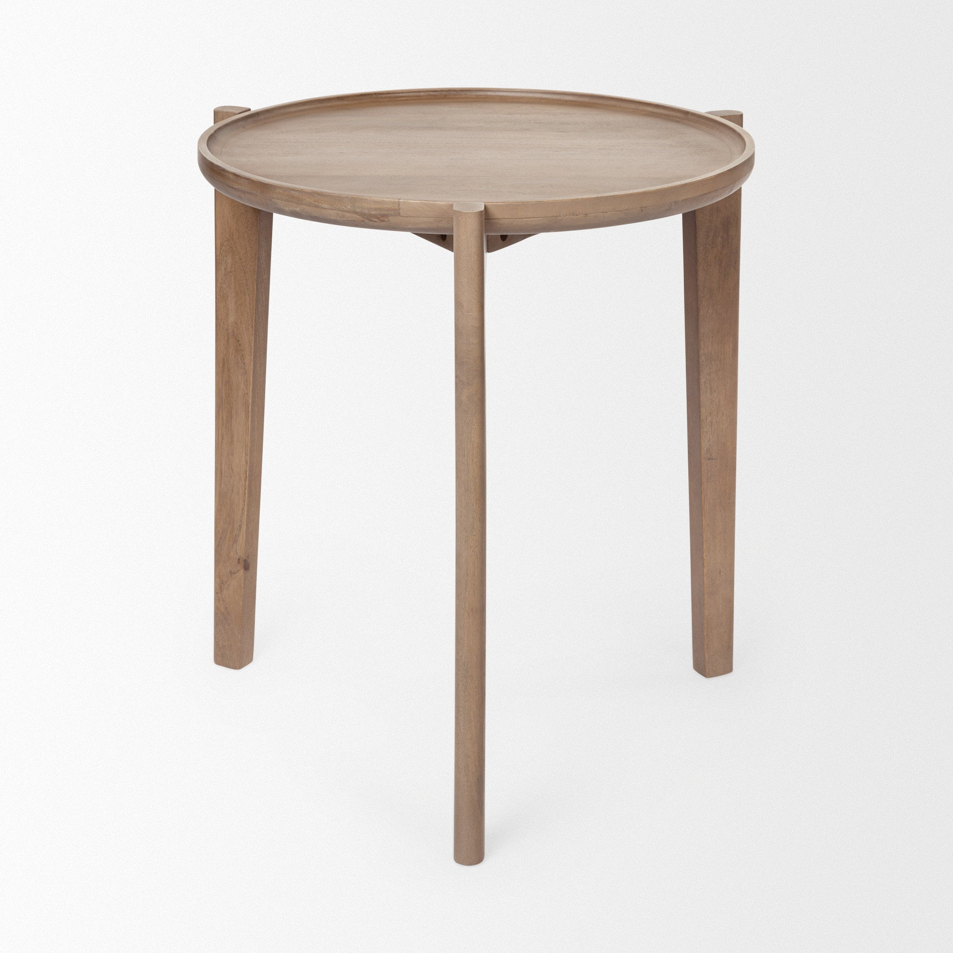 Mercana Cleaver 23.5" x 23.5" x 24" Solid Wood Side Table