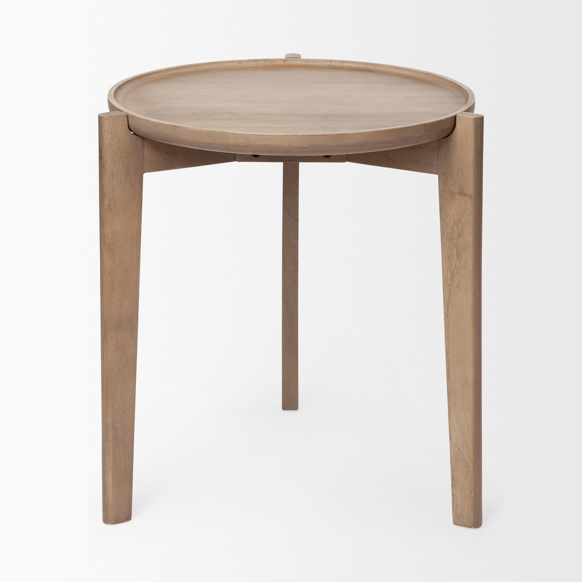Mercana Cleaver 23.5" x 23.5" x 24" Solid Wood Side Table