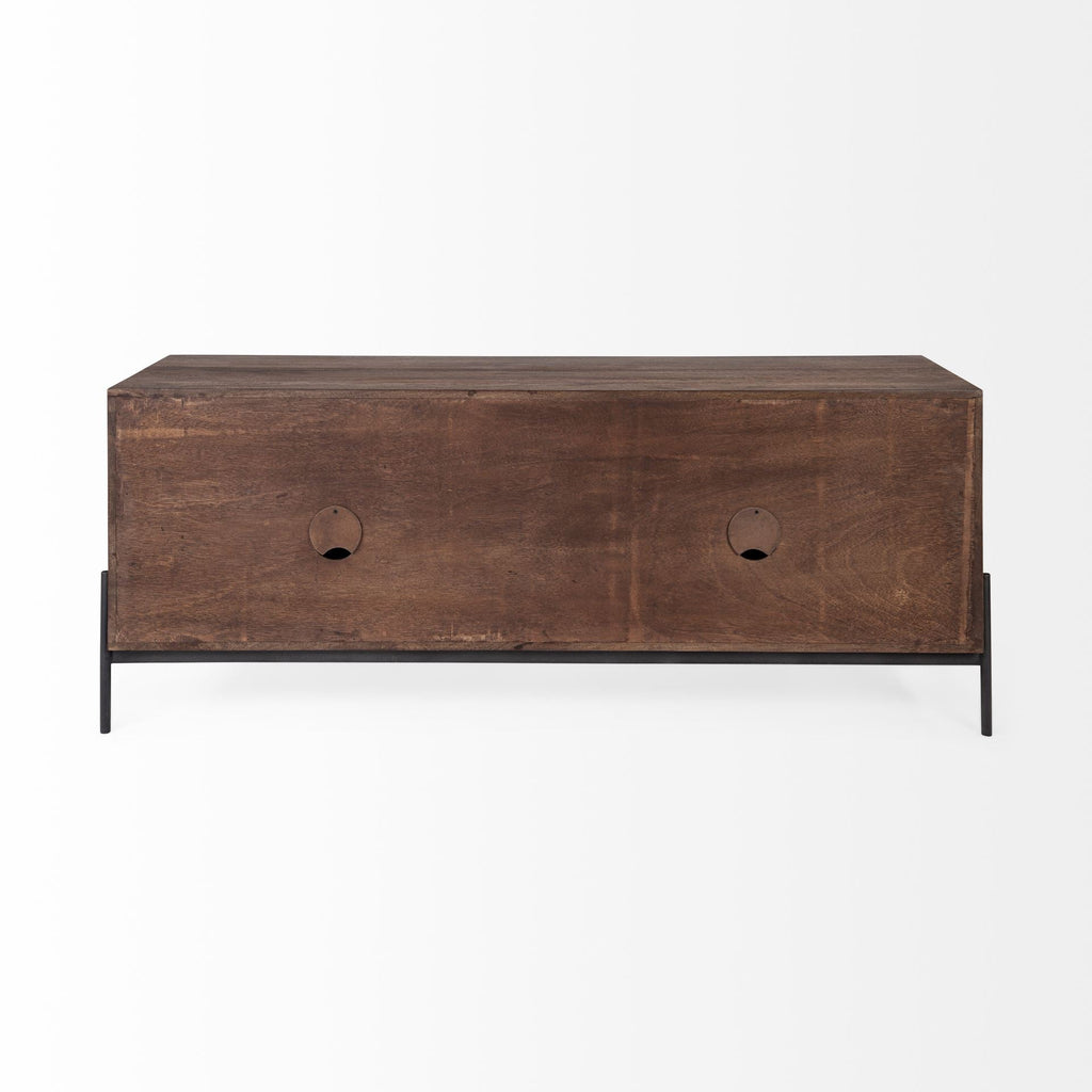 Mercana Glenn 61.5" x 18" x 24" Solid Wood Media Unit