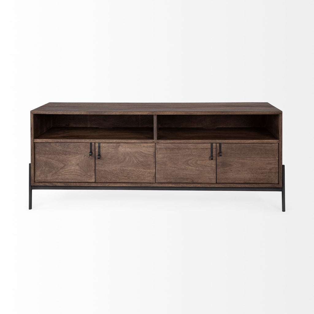 Mercana Glenn 61.5" x 18" x 24" Solid Wood Media Unit