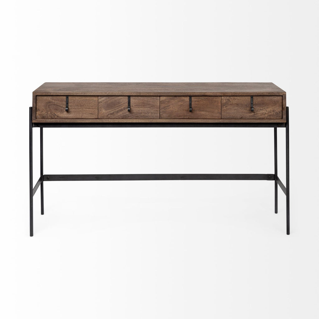Mercana Glenn 55.5" x 14.5" x 30" Solid Wood Console Table