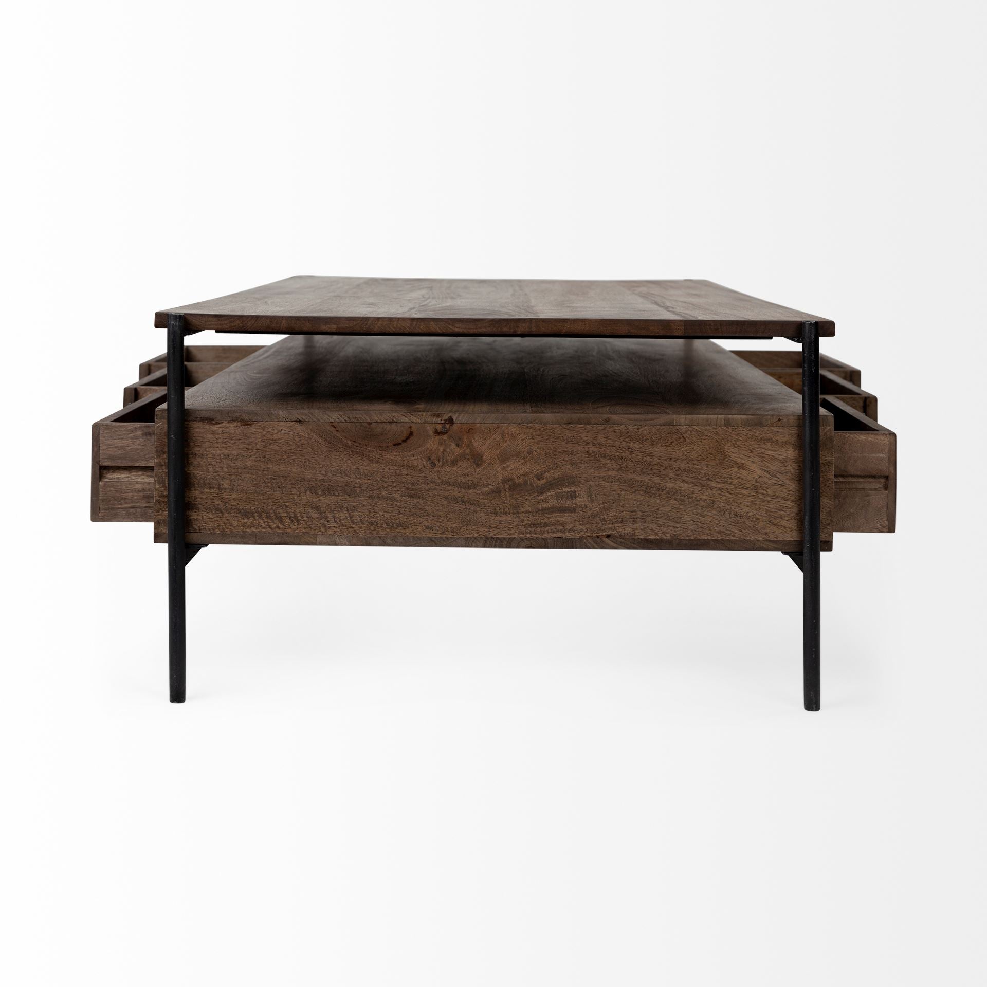 Mercana Glenn 55.8" x 30.5" x 17" Solid Wood Coffee Table