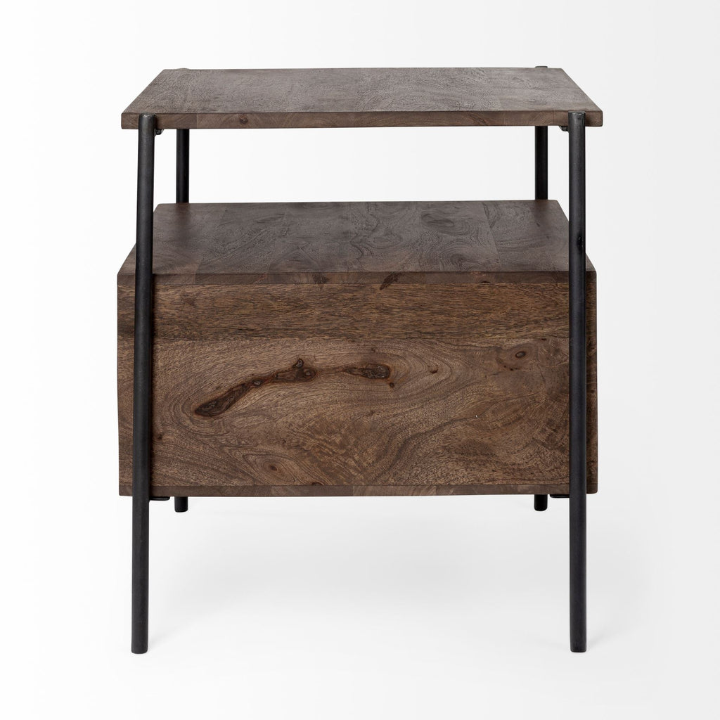 Mercana Glenn 20" x 21" x 24" Solid Wood Side Table