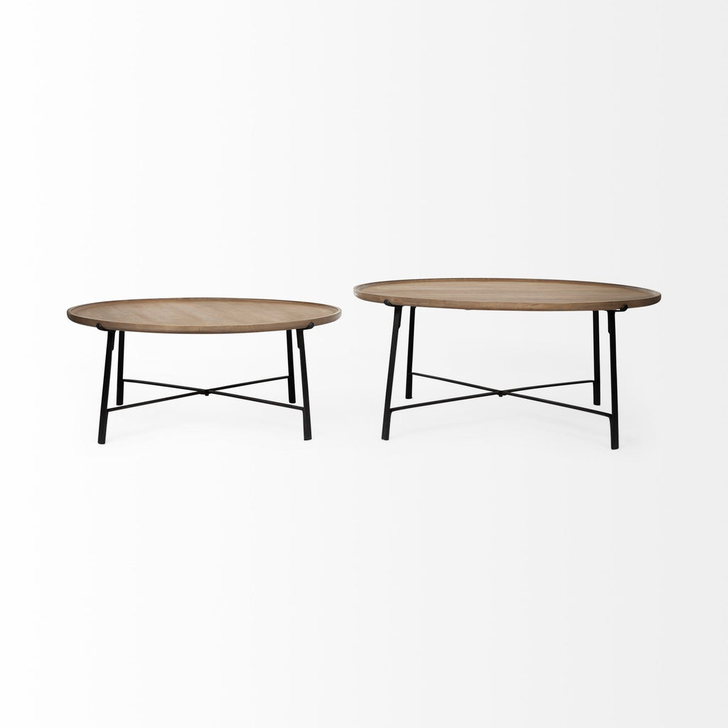 Mercana Helios 41" x 41" x 18" Solid Wood Coffee Table