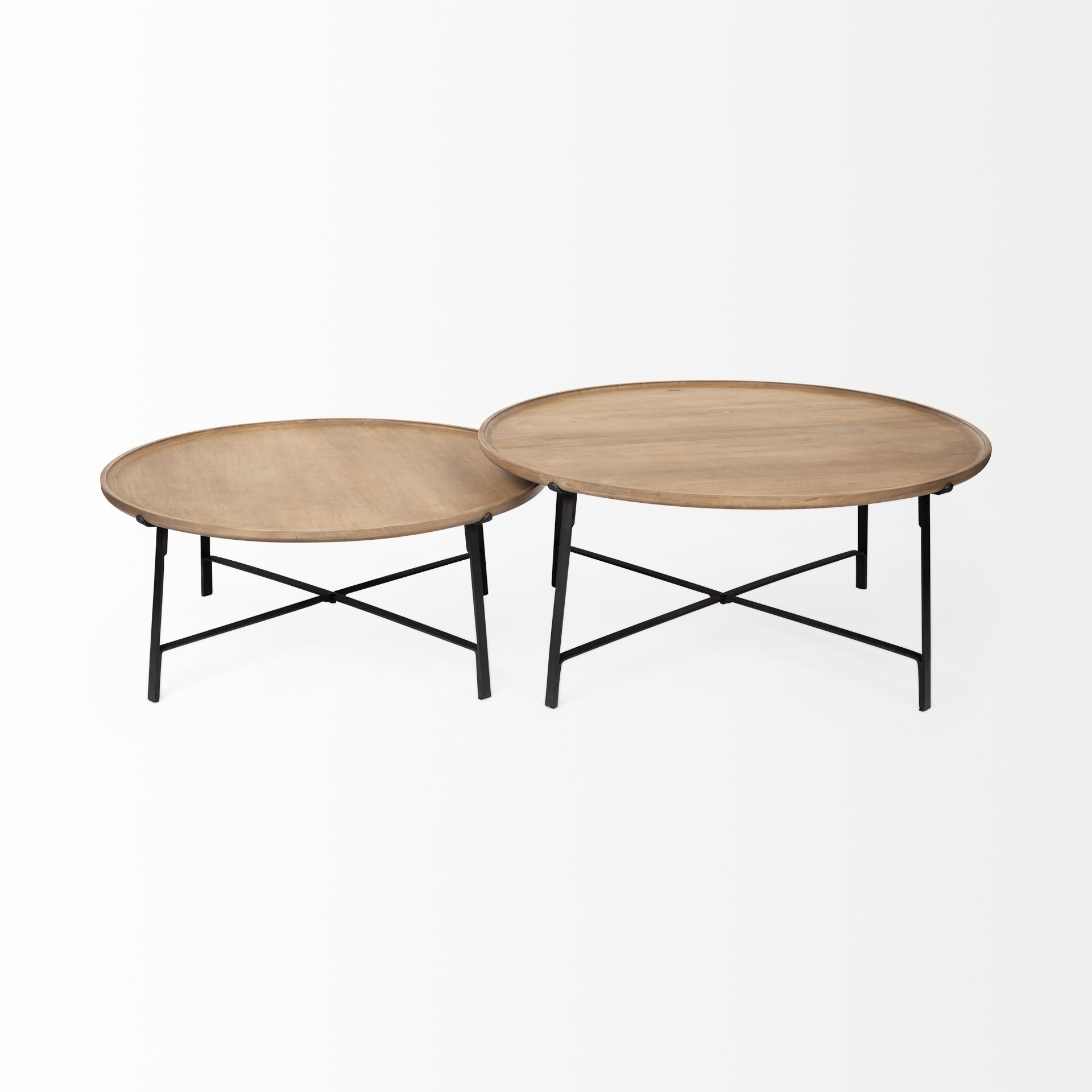 Mercana Helios 41" x 41" x 18" Solid Wood Coffee Table
