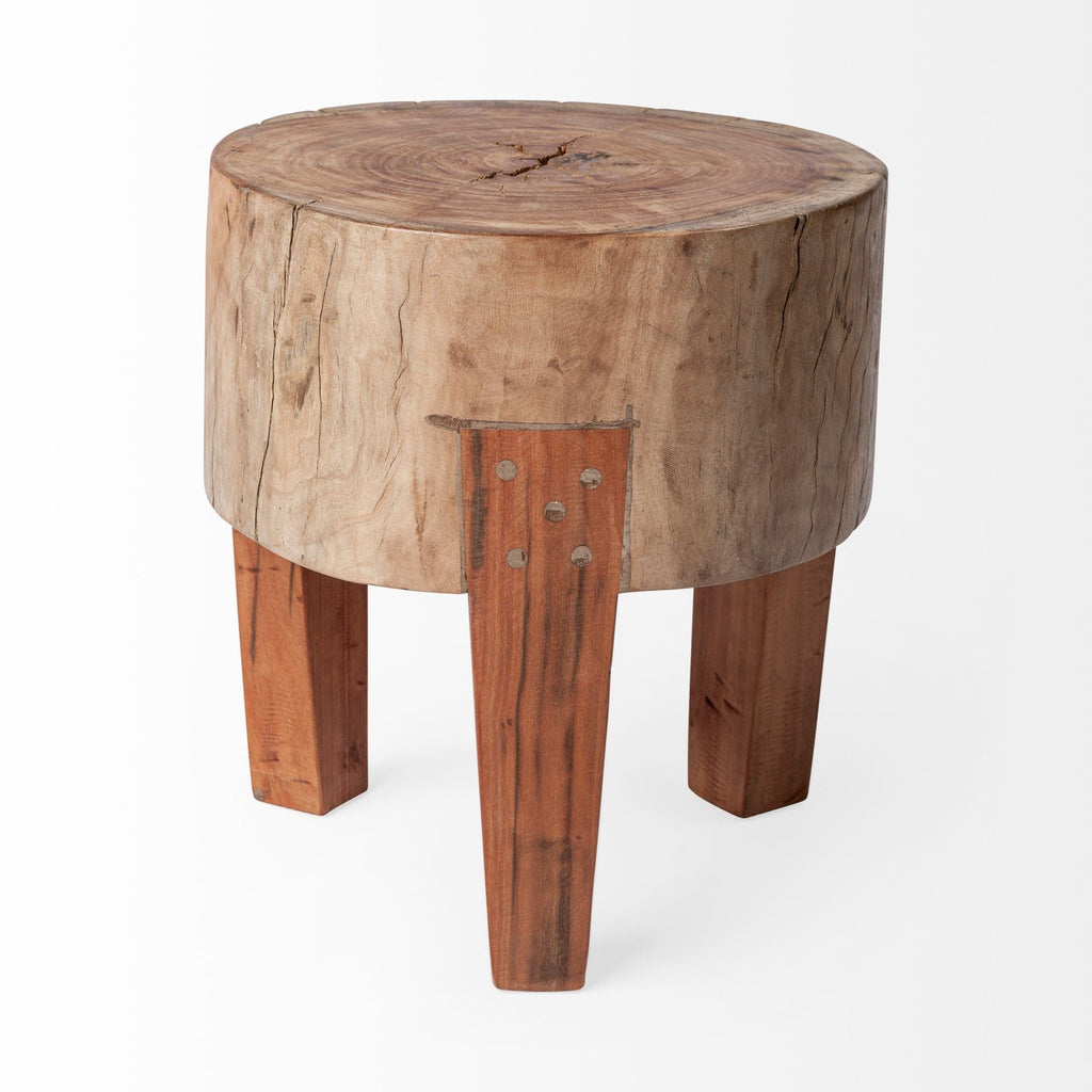Mercana Asco 13" x 13" x 15" Solid Wood Stool