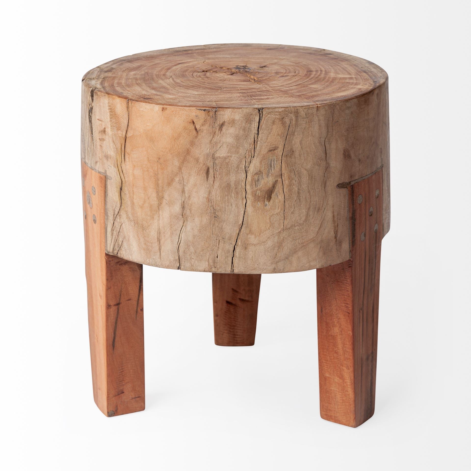 Mercana Asco 13" x 13" x 15" Solid Wood Stool