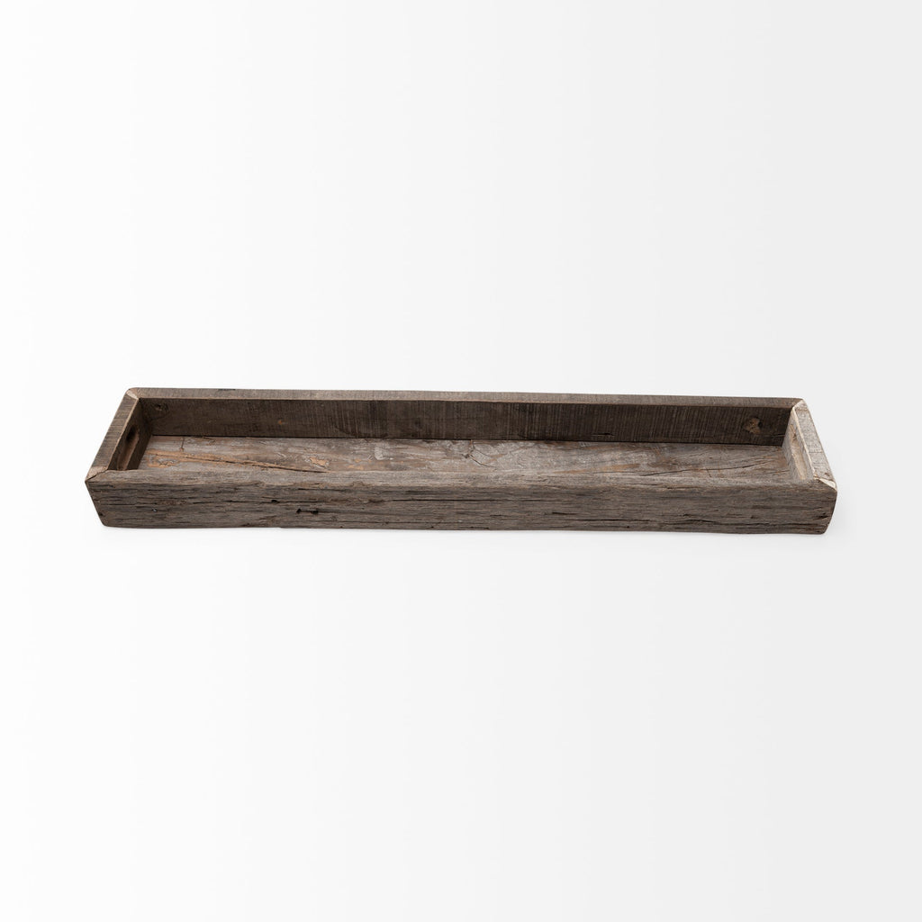 Mercana Vernon 36" x 7" x 3" Solid + Manufactured Wood Tray