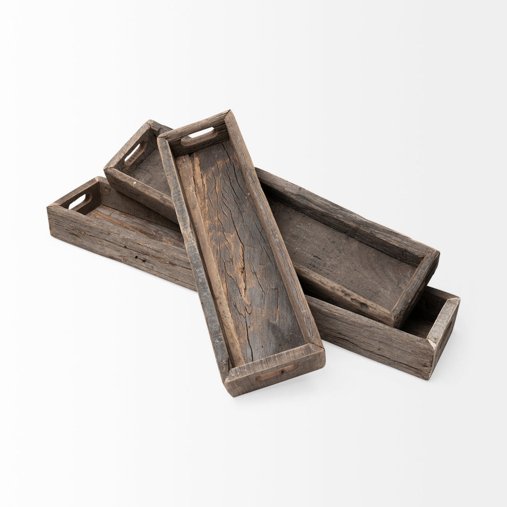 Mercana Vernon 30" x 7" x 3" Wood Tray