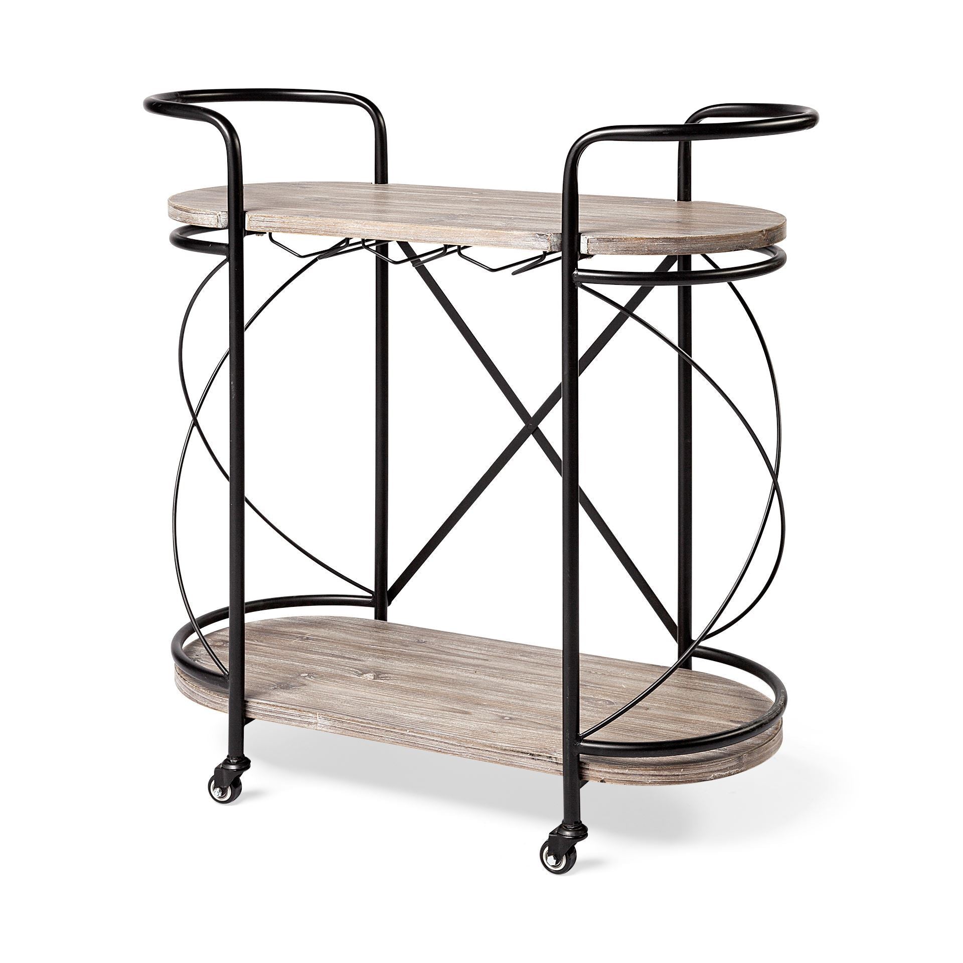 Mercana Marlon 34.6" x 15.4" x 34.3" Bar Cart