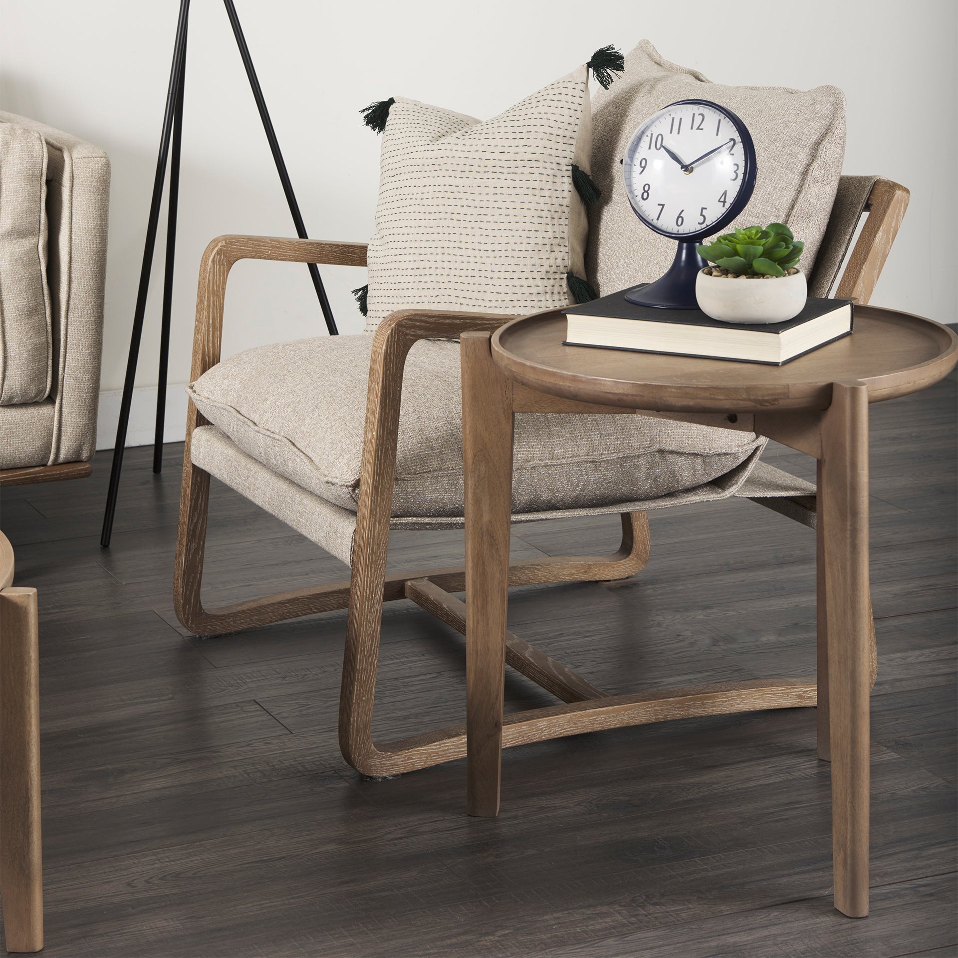 Mercana Cleaver 23.5" x 23.5" x 24" Solid Wood Side Table