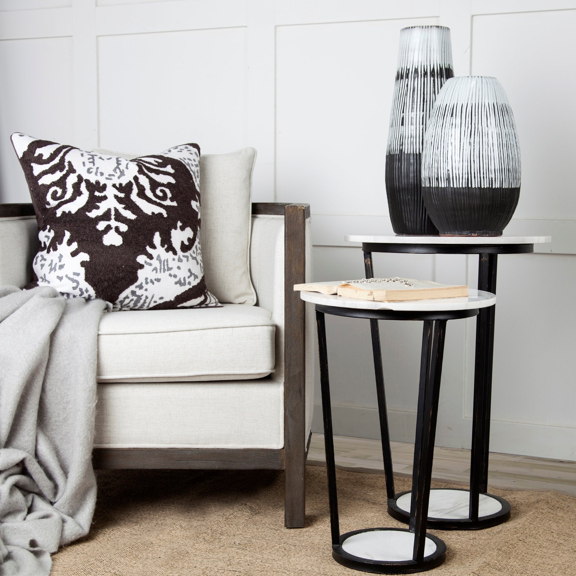 Mercana Bombola 15" x 15" x 21" Metal Side Table