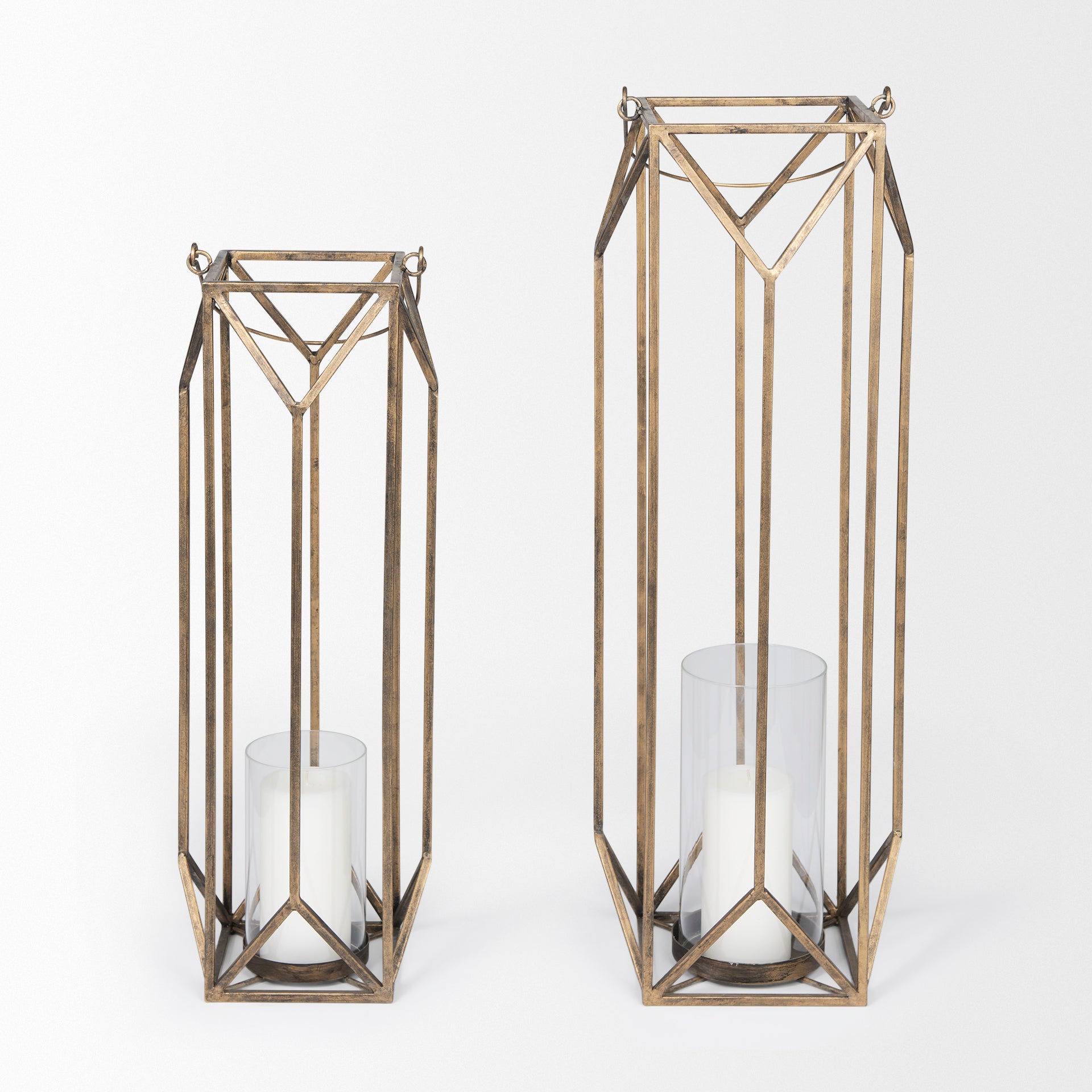 Mercana Ivy 10.2" x 10.2" x 36" Metal Lantern
