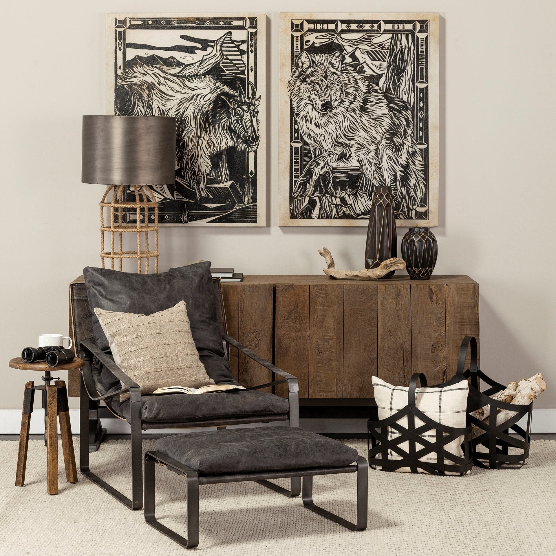 Mercana Hornet 27.2" x 36.6" x 34.3" Fabric Side Chair