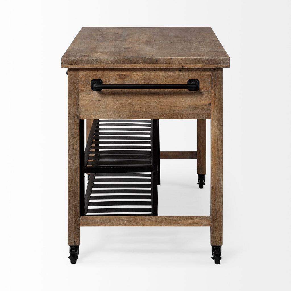 Mercana Stuart 28" x 63" x 34.8" Kitchen Island