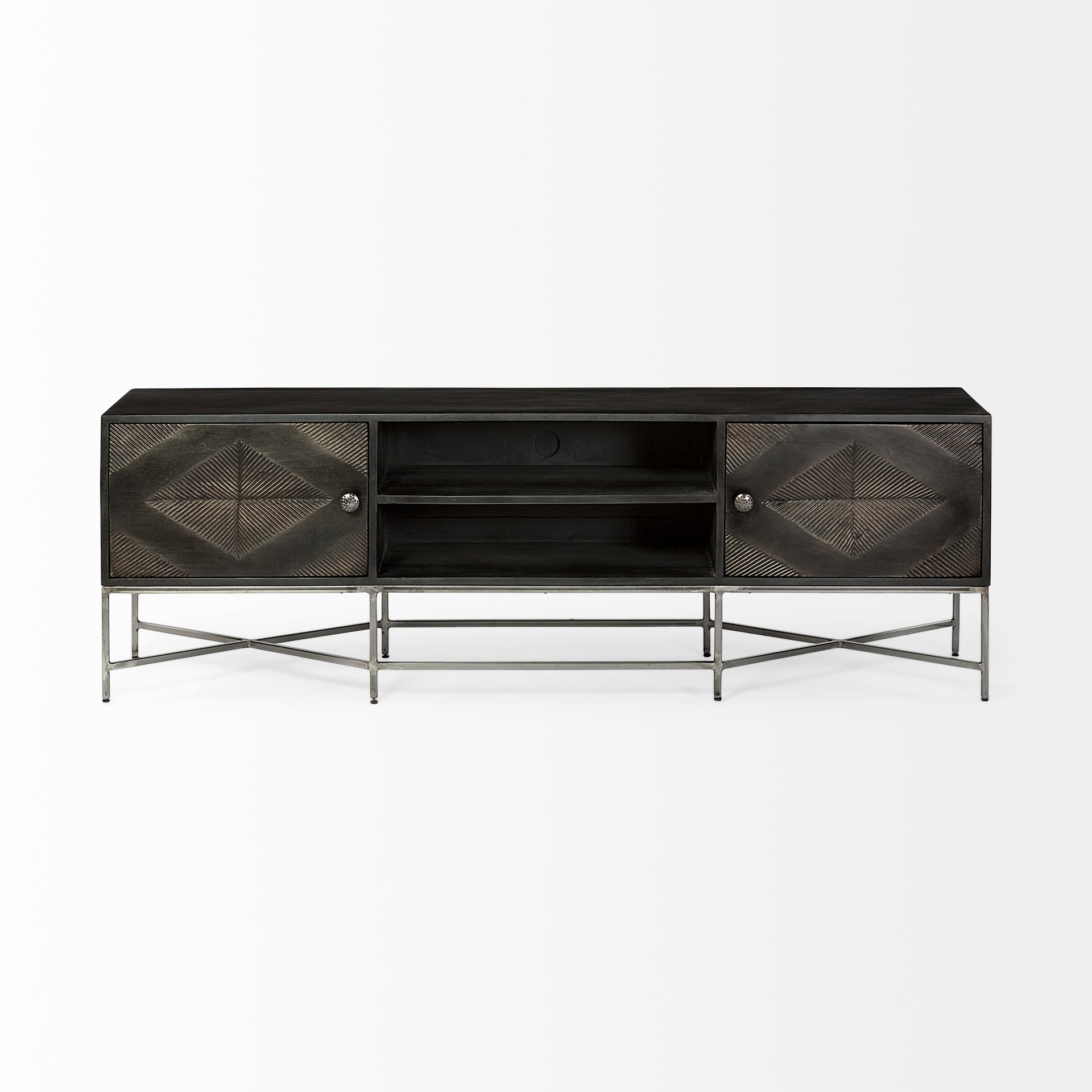 Mercana Hogarth 70.5" x 16" x 23.3" Iron Media Unit