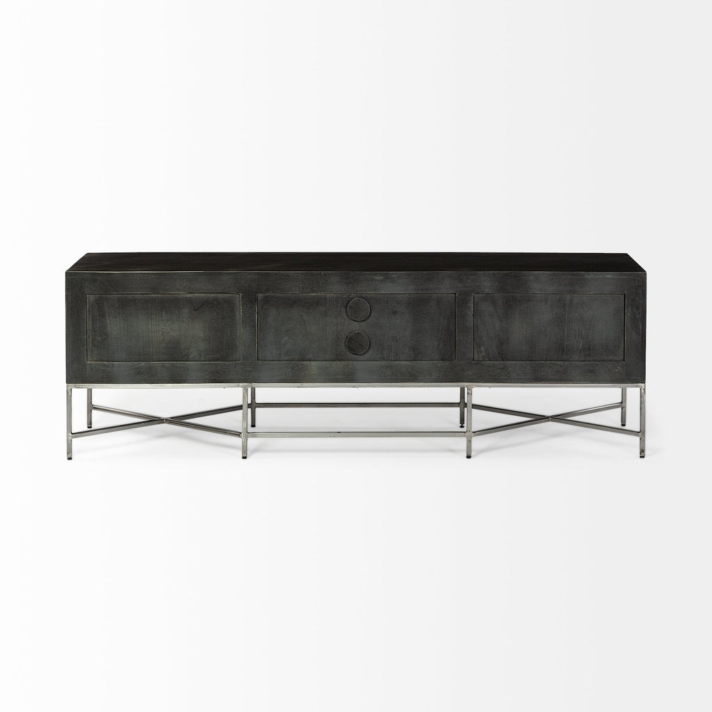 Mercana Hogarth 70.5" x 16" x 23.3" Iron Media Unit