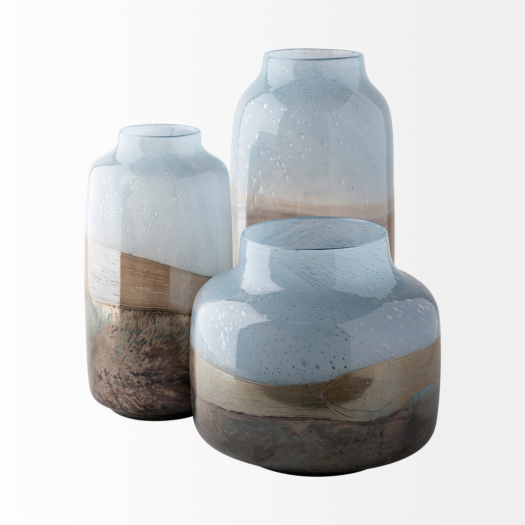 Mercana Nasser 10.1" x 10.1" x 9.4" Glass Vase
