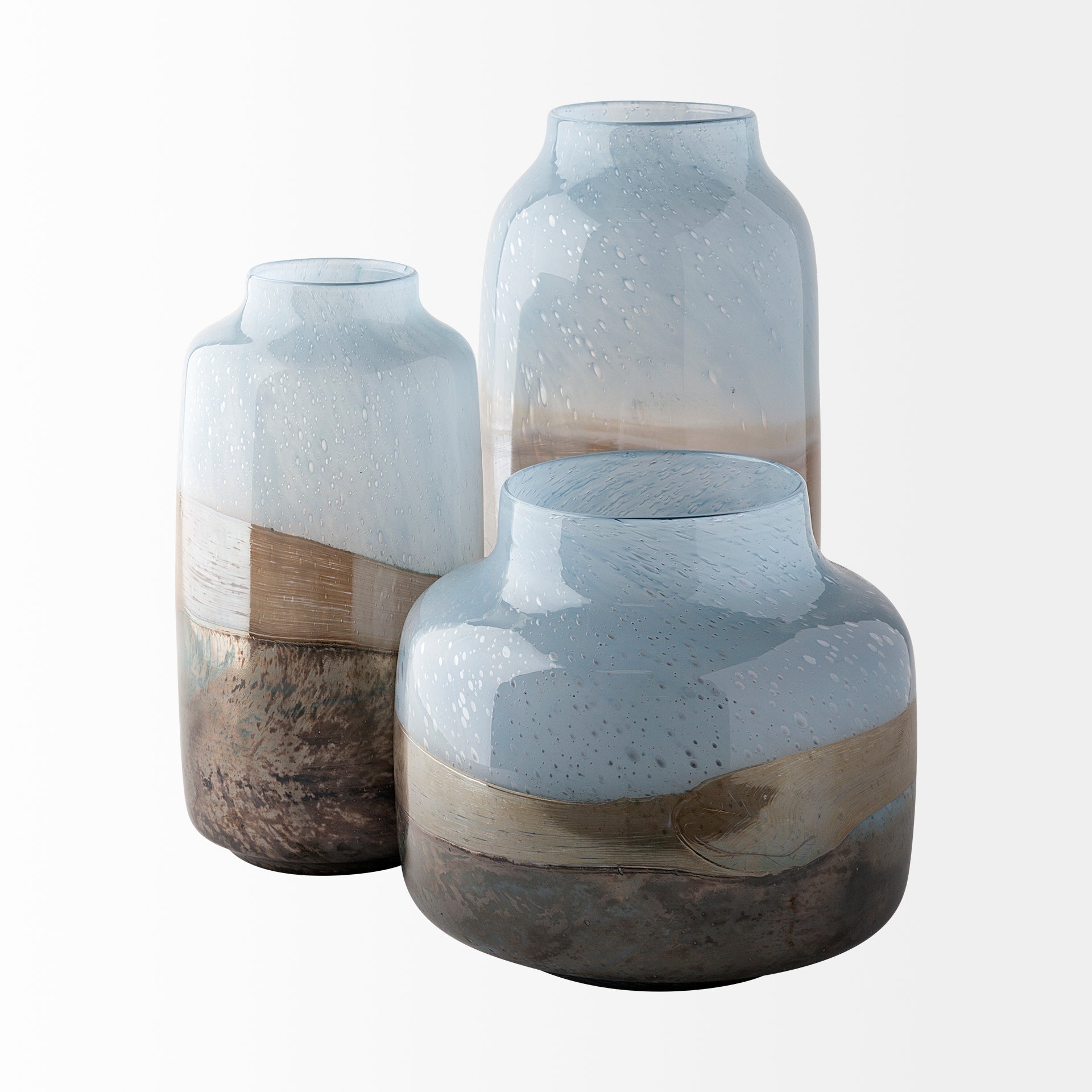 Mercana Nasser 10.1" x 10.1" x 9.4" Glass Vase
