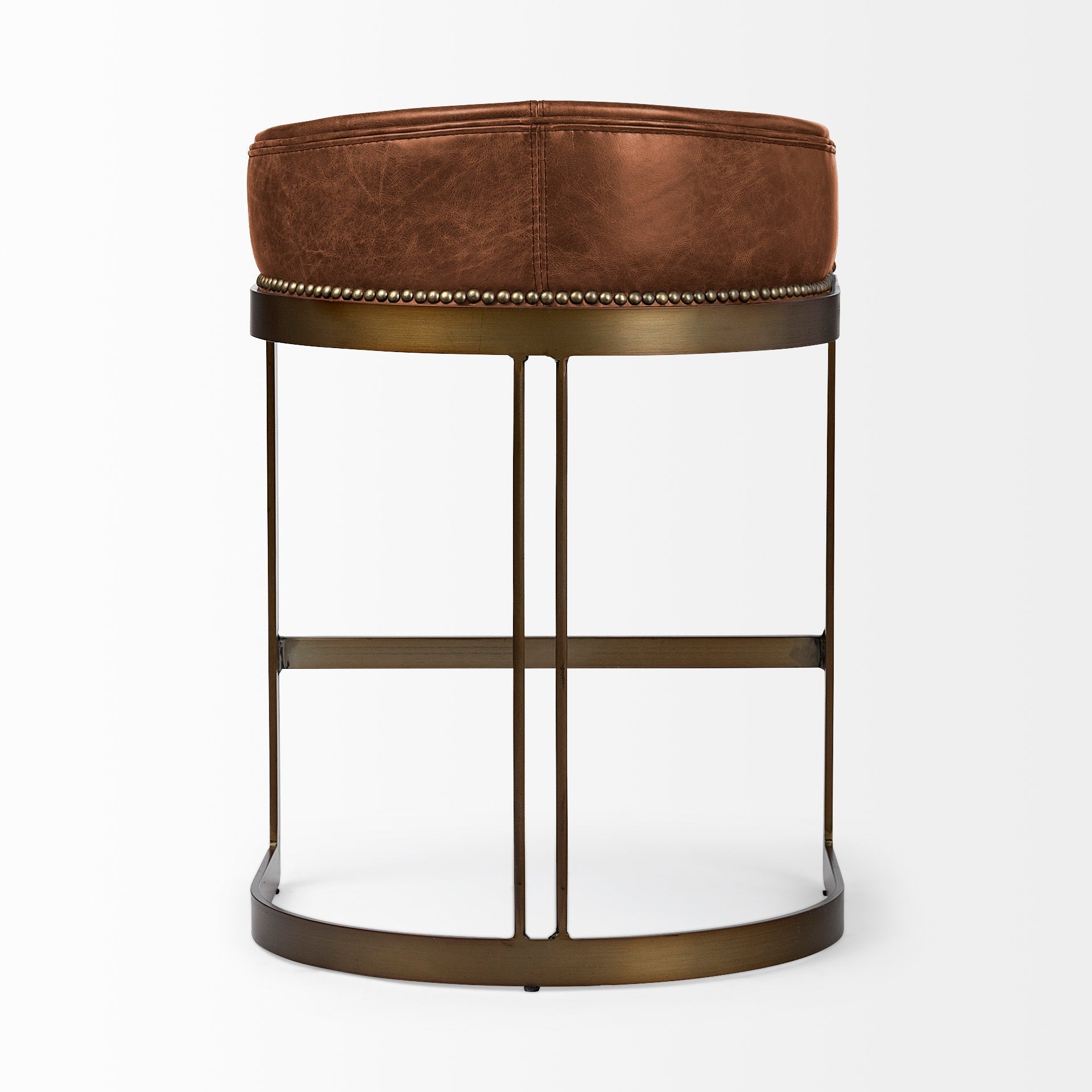 Mercana Hollyfield 20.5" x 19.7" x 28.7" Leather Stool