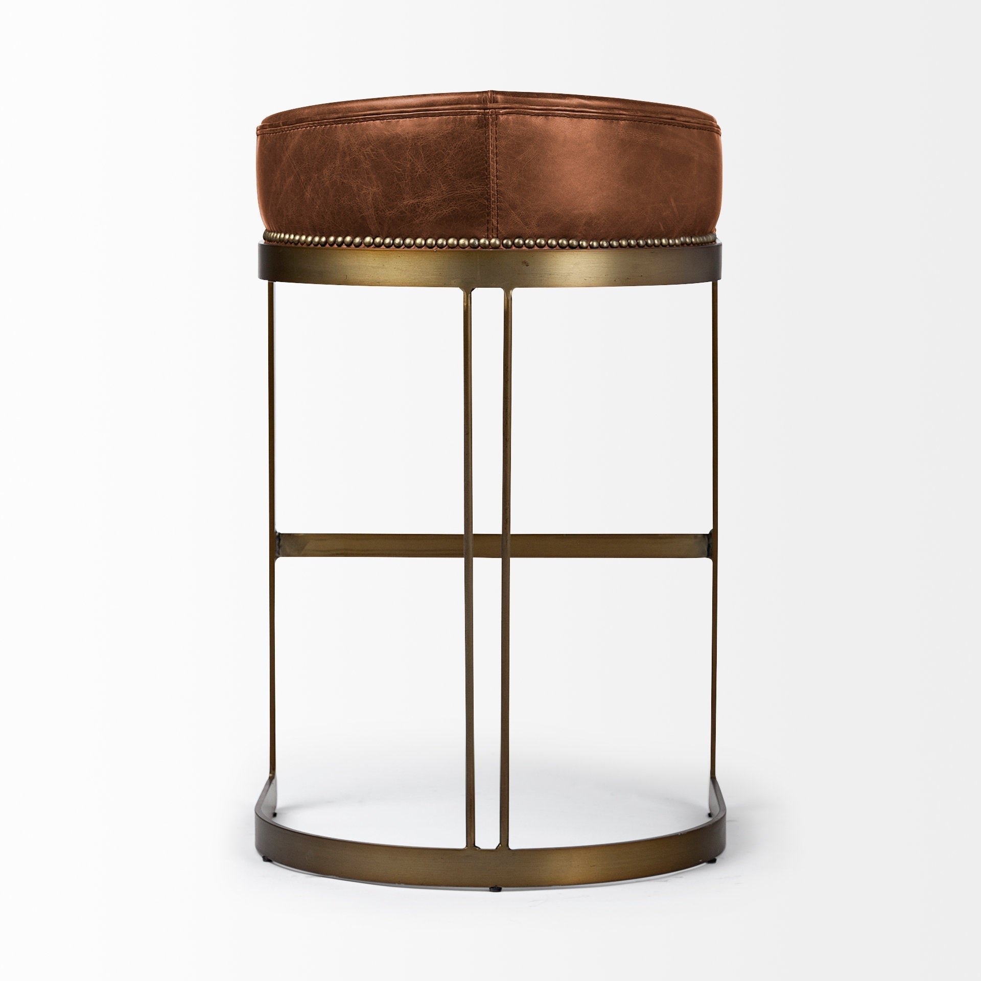 Mercana Hollyfield 20.5" x 19.7" x 32.7" Leather Stool