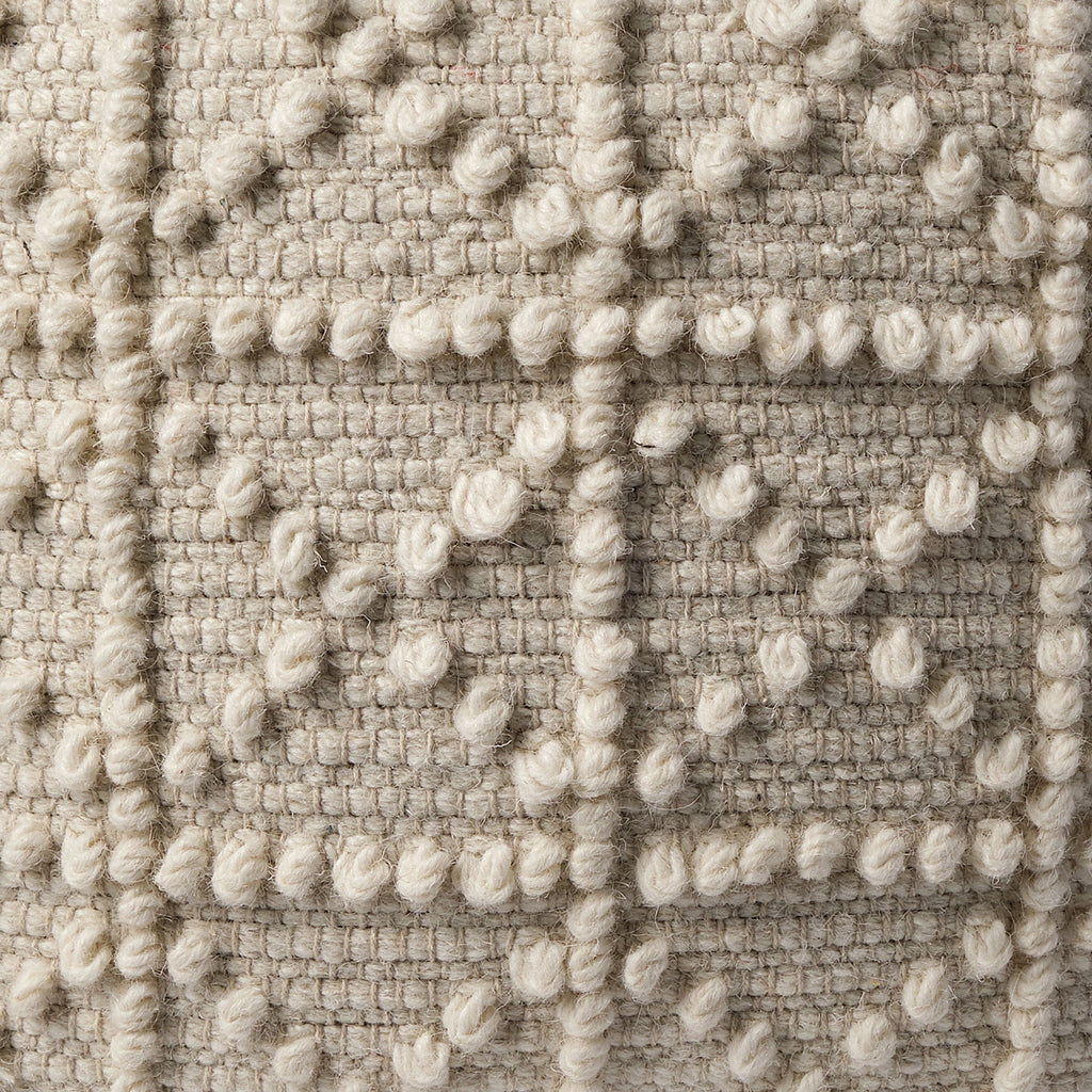 Mercana Leroy 17.7" x 17.7" x 17.7" Wool Pouf
