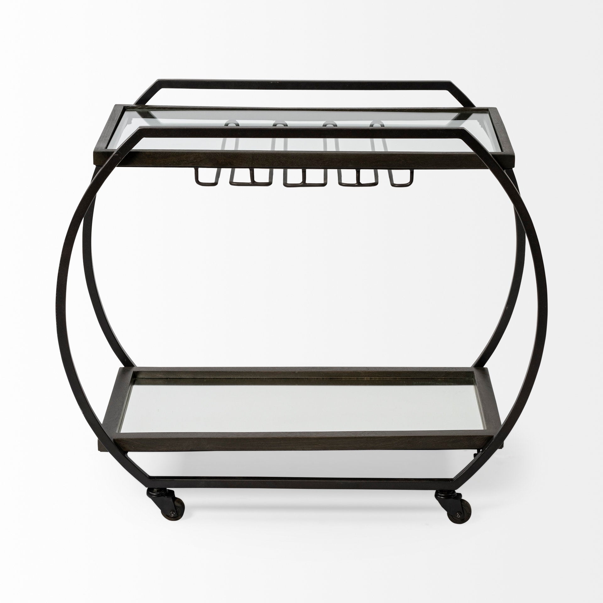 Mercana Chriselle 38" x 18.5" x 32.5" Bar Cart