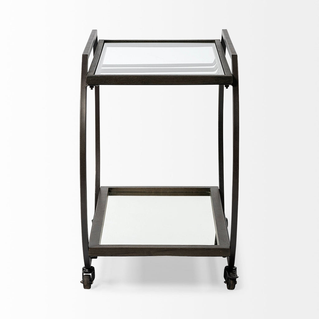 Mercana Chriselle 38" x 18.5" x 32.5" Bar Cart