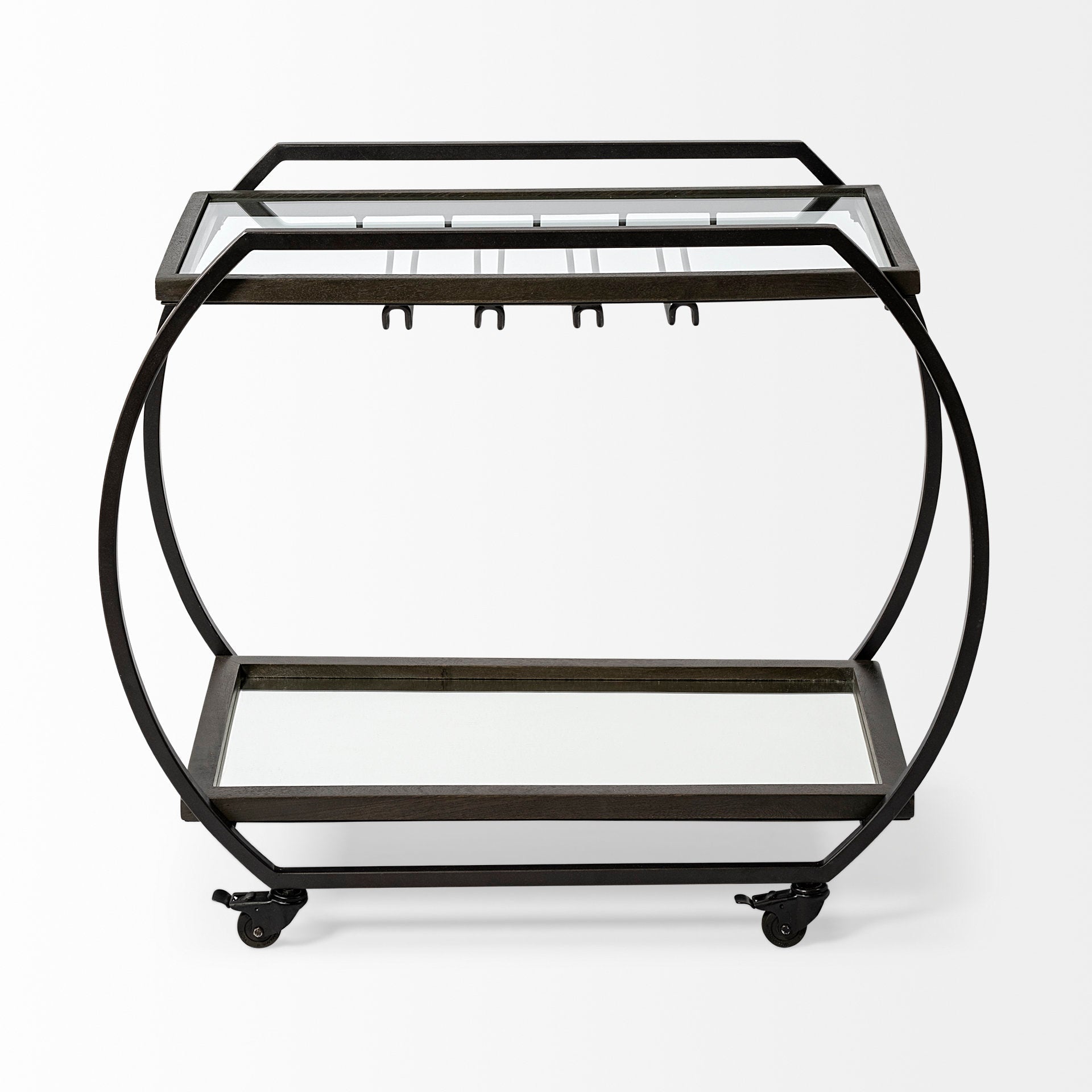 Mercana Chriselle 38" x 18.5" x 32.5" Bar Cart