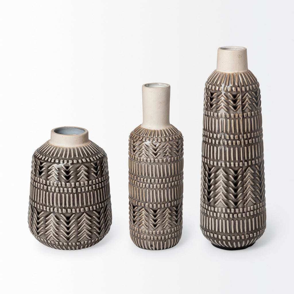 Mercana Riker 5.1" x 5.1" x 14.2" Ceramic Vase