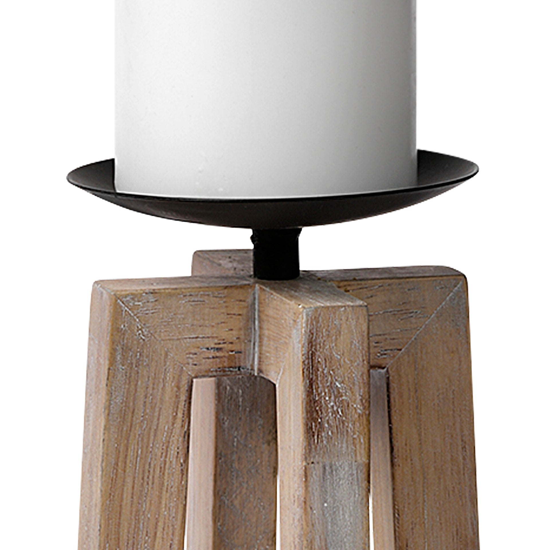 Mercana Astra 4.9" x 4.9" x 12.4" Solid Wood Candle Holder