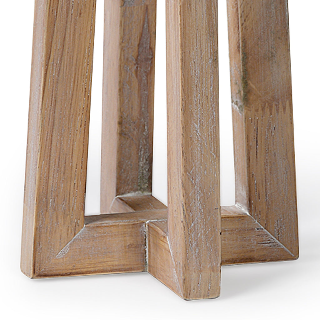 Mercana Astra 4.9" x 4.9" x 12.4" Solid Wood Candle Holder