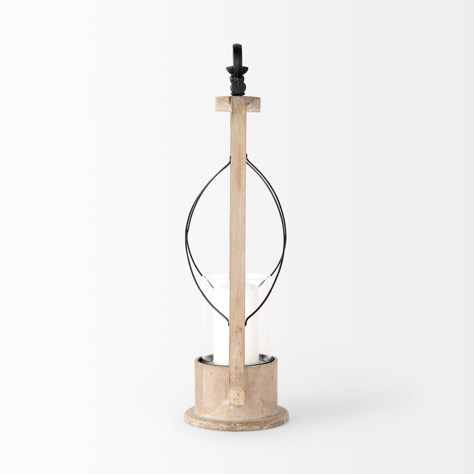 Mercana Zain 11.4" x 5.9" x 25" Glass Lantern
