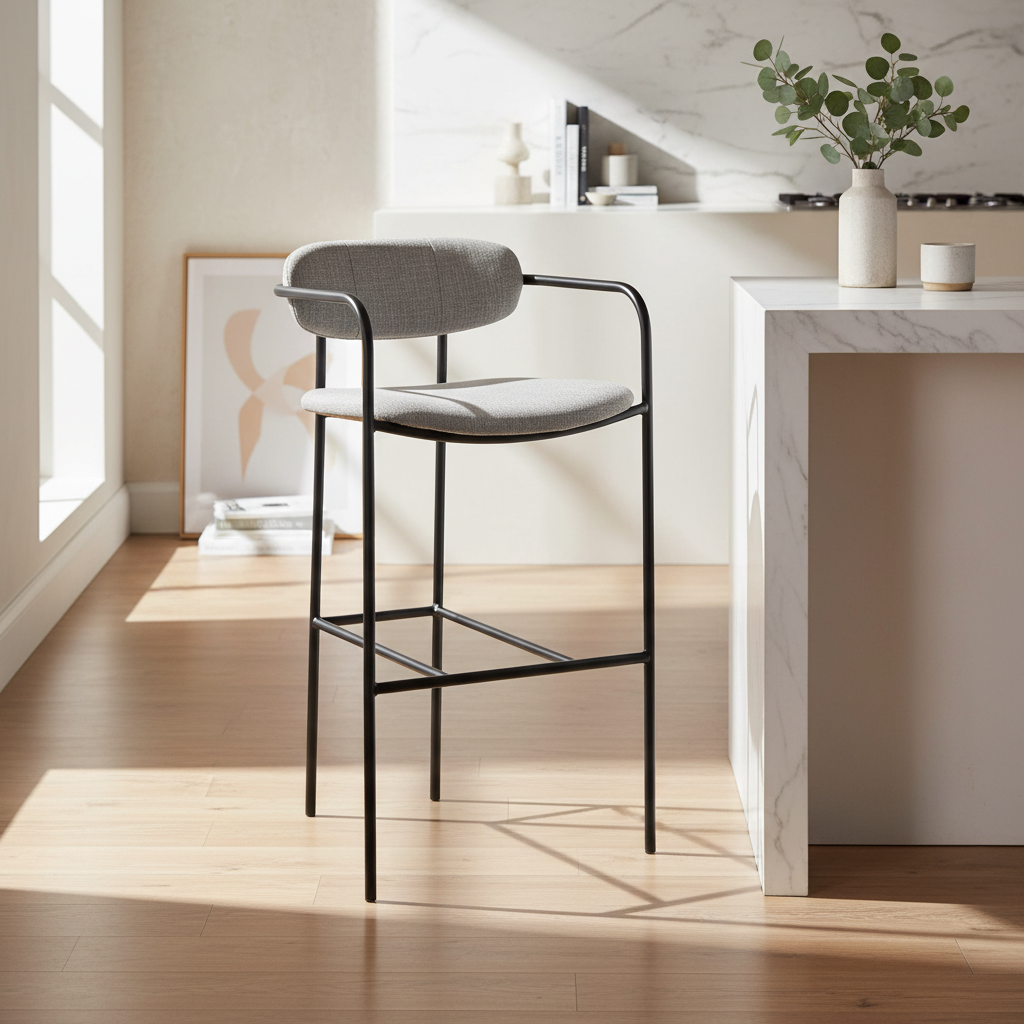 Mercana Parker 21.3" x 20.9" x 40" Metal Stool