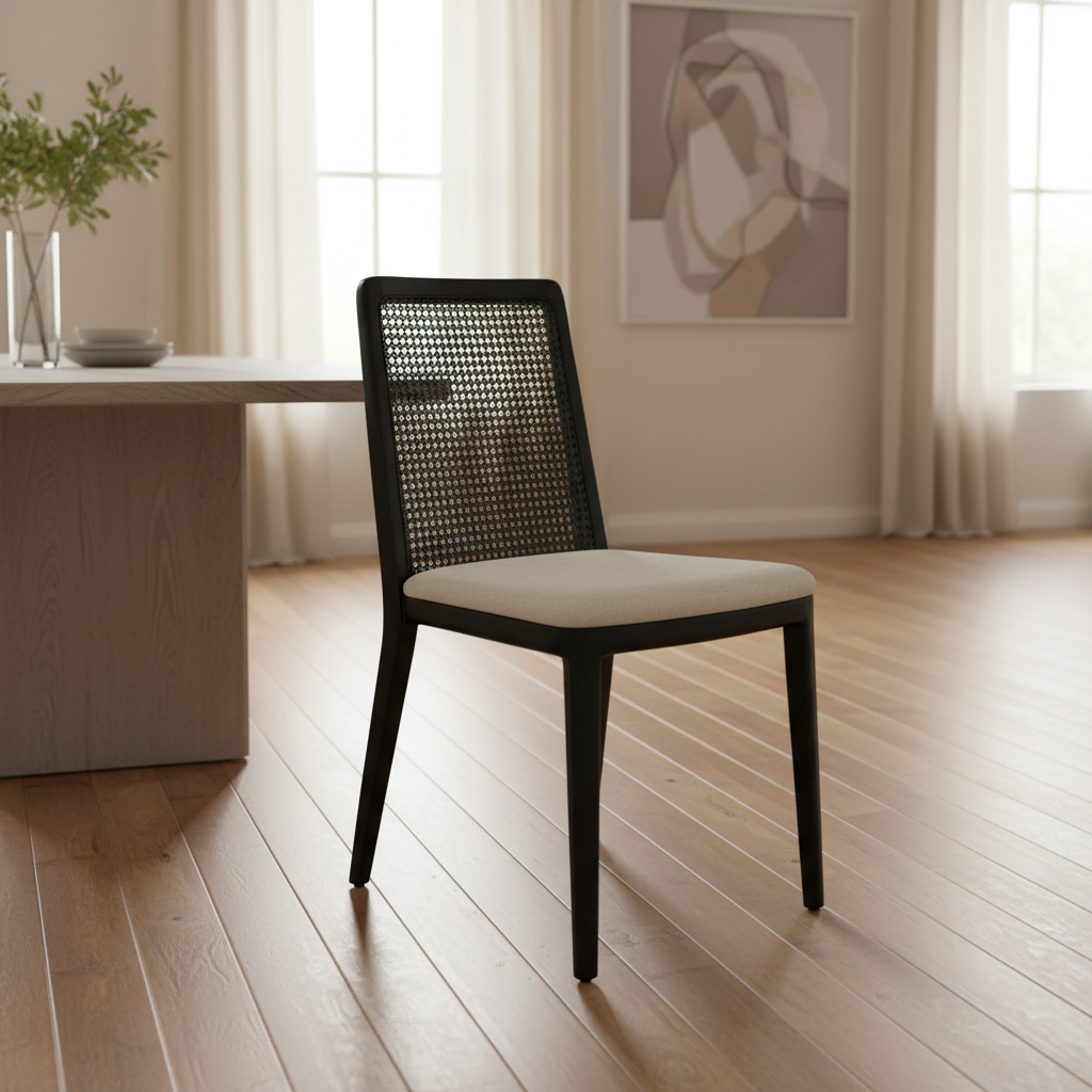 Mercana Clara 18.5" x 23" x 33.9" Solid Wood Dining Chair (Set of 2)
