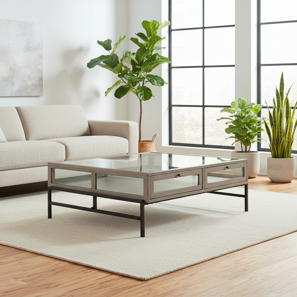 Mercana Arelius 43.5" x 43.5" x 15" Coffee Table