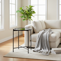 Mercana Samantha 19.7" x 19.7" x 24.2" Mirrored Glass Side Table