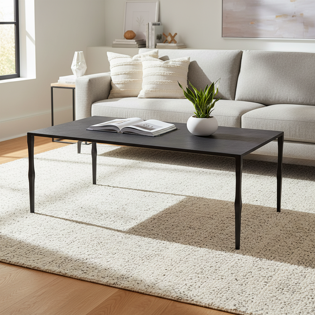 Mercana Timothy 42" x 22" x 15.5" Metal Coffee Table