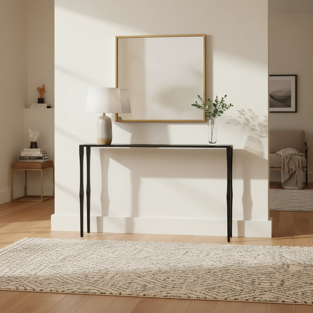 Mercana Timothy 48" x 8" x 30" Iron Console Table