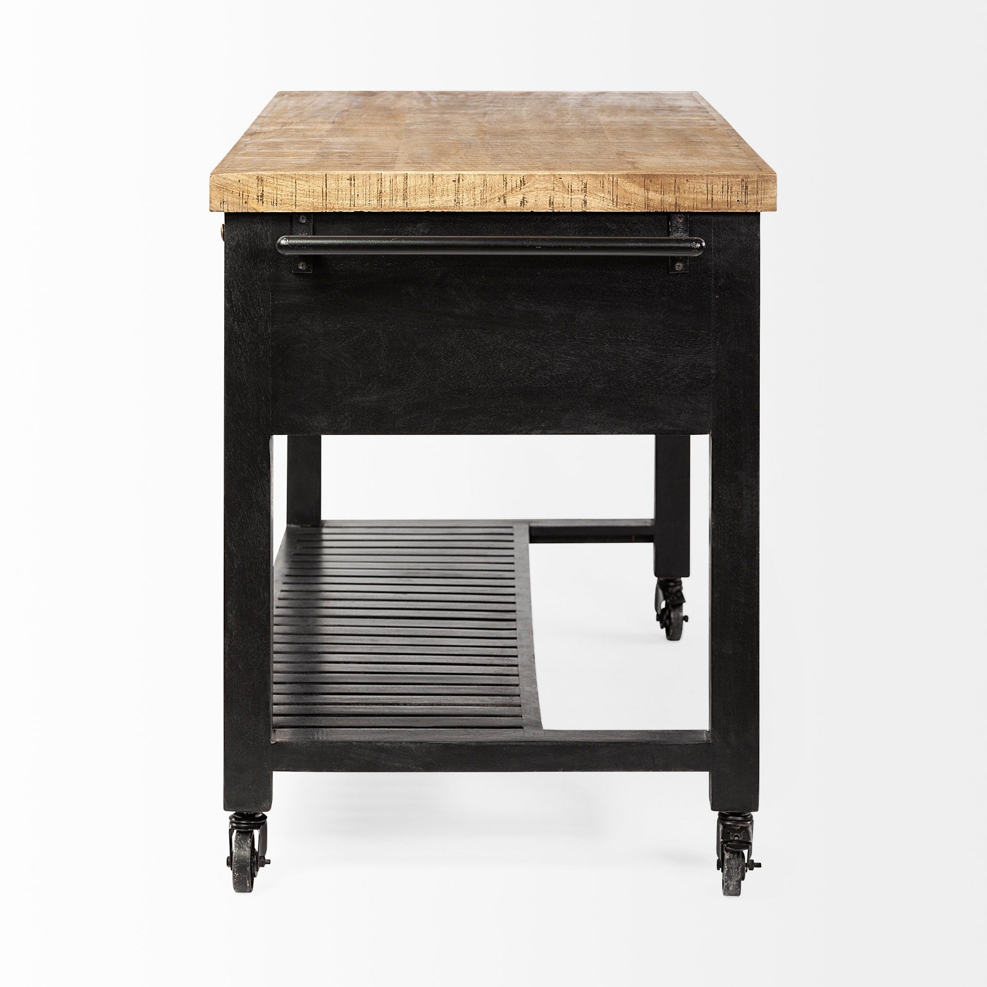 Mercana Columbia 62" x 28" x 36" Solid Wood Kitchen Island