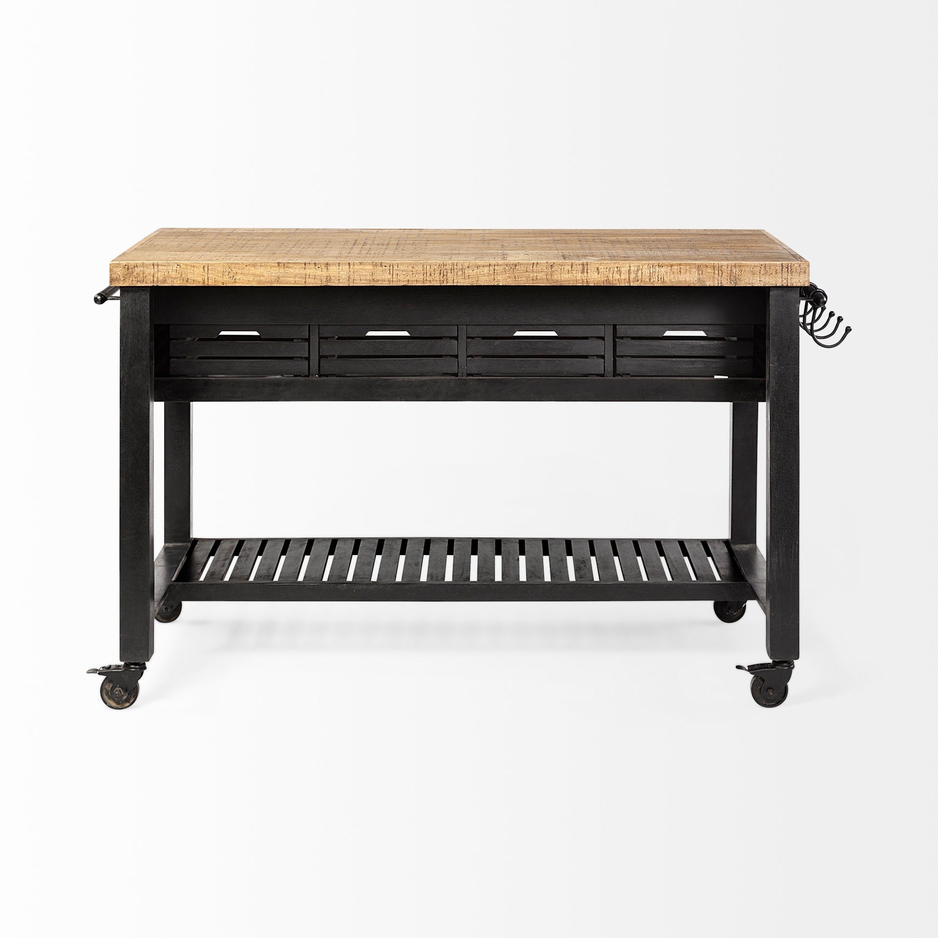 Mercana Columbia 62" x 28" x 36" Solid Wood Kitchen Island