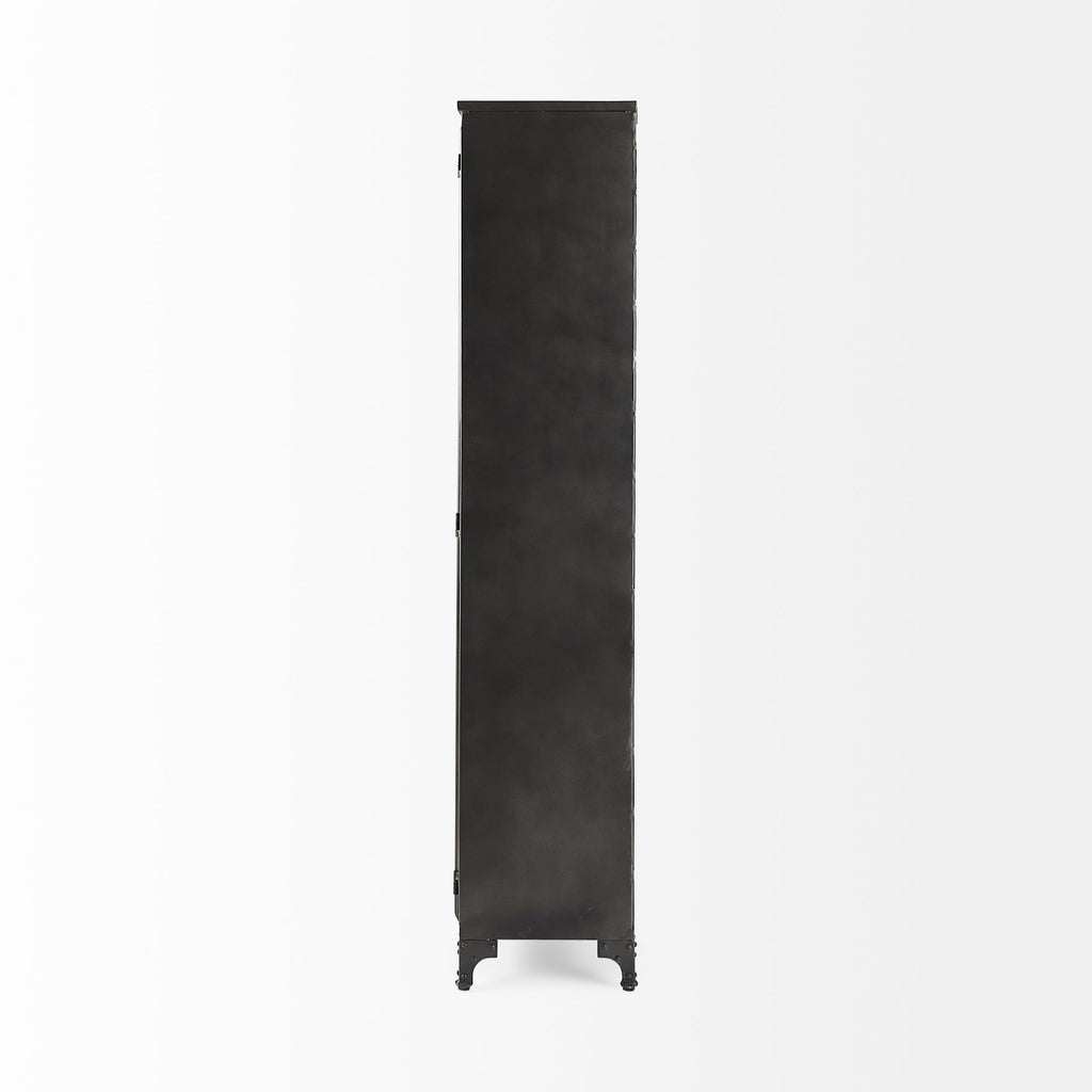 Mercana Poppy 37.8" x 15" x 74" Iron Display Cabinet
